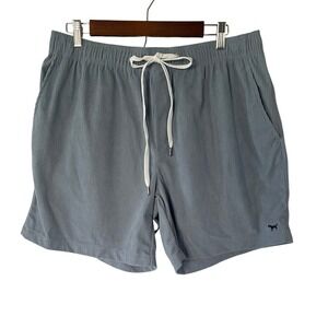 Simply Southern Mens Corduroy Shorts Dusty Blue Ribbed XL Pull On New